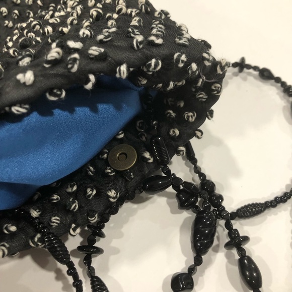 NEW handmade crossbody purse with beaded strap! OOAK amazing French Knot fabric! - Picture 6 of 6